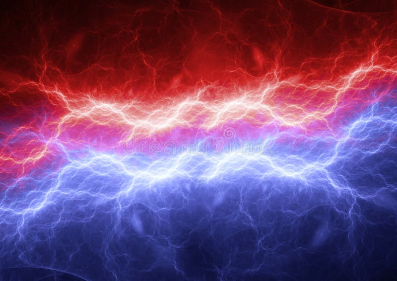 Red and blue lightning stock illustration. Illustration of glow - 107072818