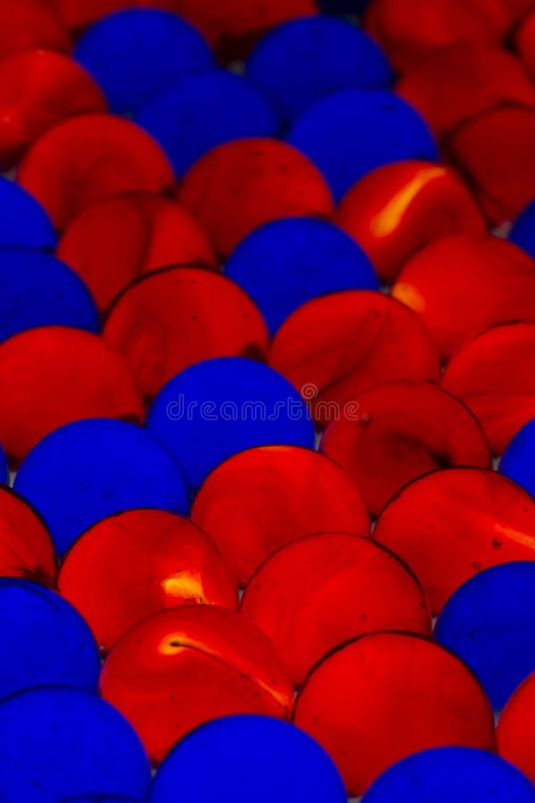 Blue Marbles Row stock image. Image of glass, wooden 19737863