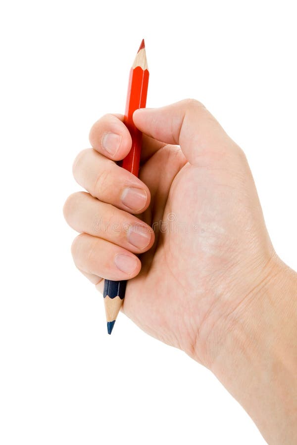 Red and blue pencil stock image. Image of background 10977335