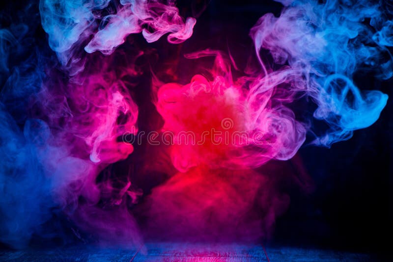 Red And Blue Smoke Background