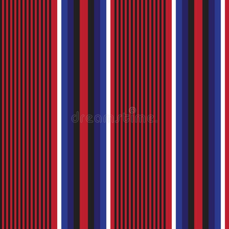 Red and Blue Stripe Seamless Pattern Background in Vertical Style Stock Vector Illustration of