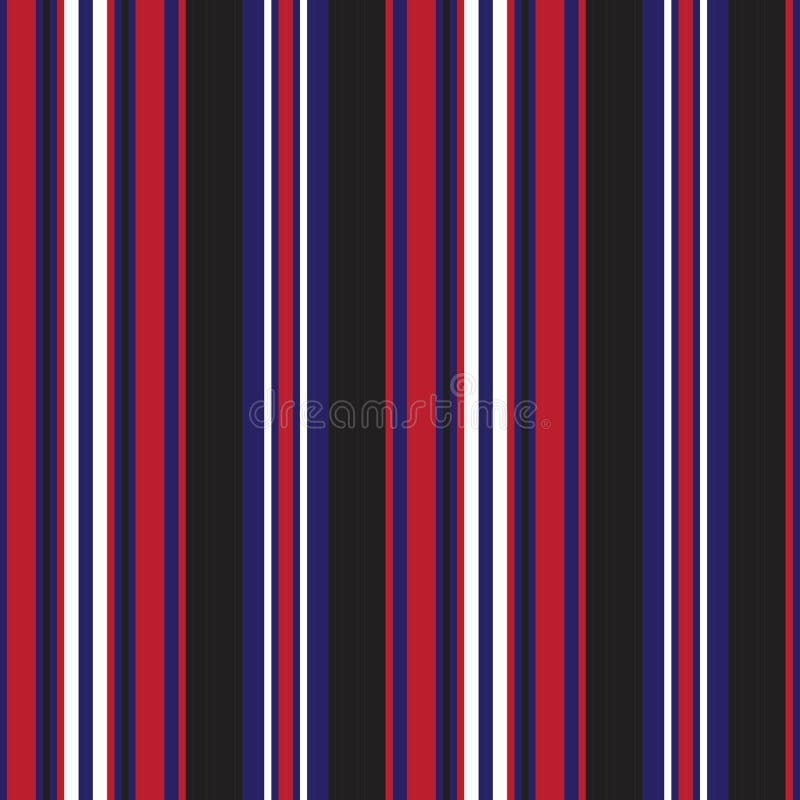 Red and Blue Stripe Seamless Pattern Background in Vertical Style Stock