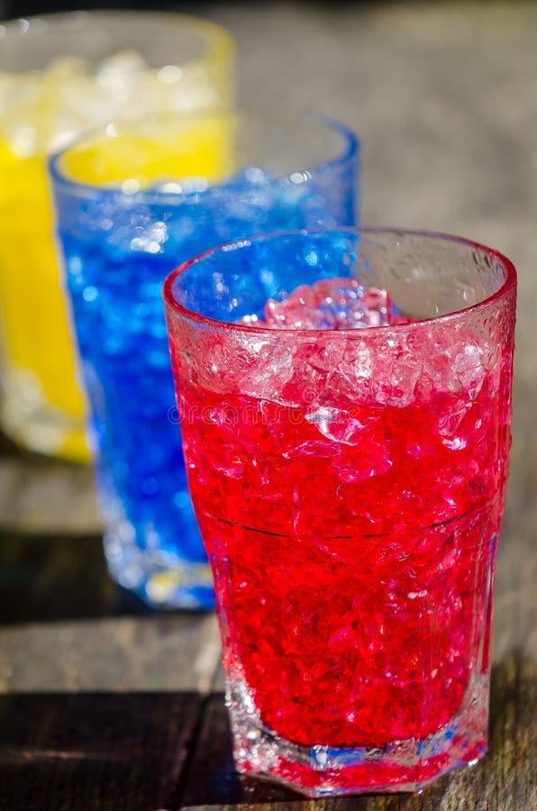 Red Blue and Yellow Cocktails Stock Photo Image of alcoholic