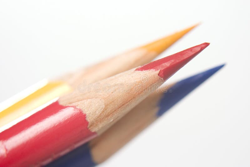 Red Blue Yellow Colored Pencils