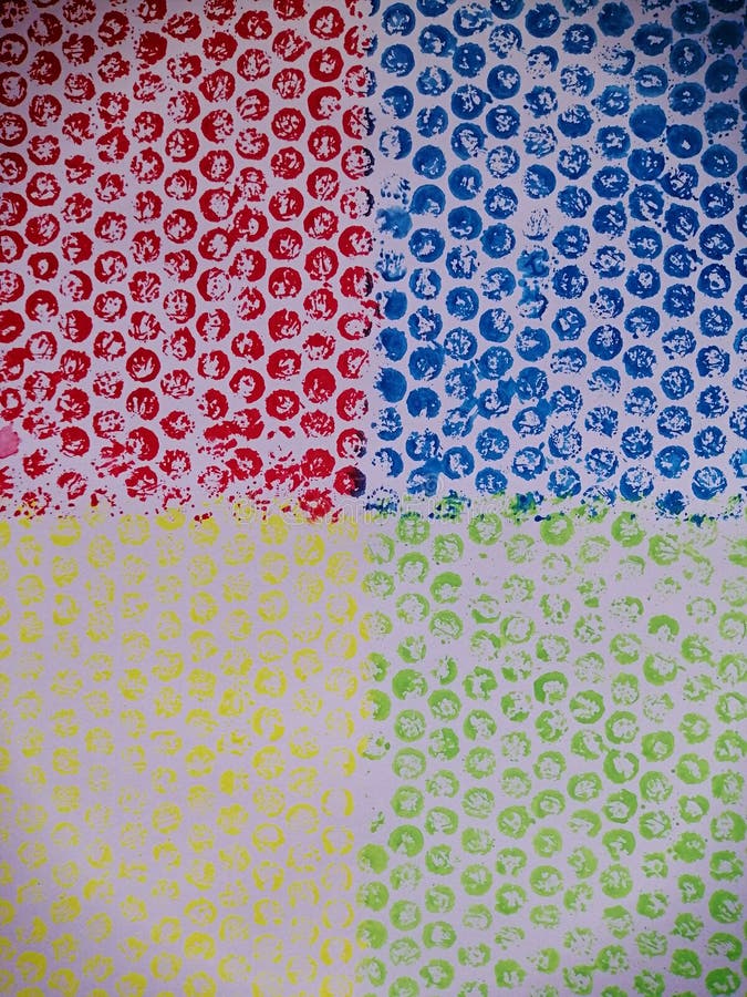 The Red, the Blue, the Yellow, the Green. Bubble Wrap Artwork Stock ...