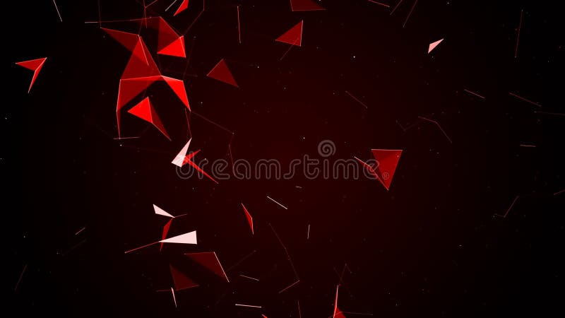 Red blurred abstract plexus particle effect background. Mess communication technology network background with moving lines and royalty free stock images