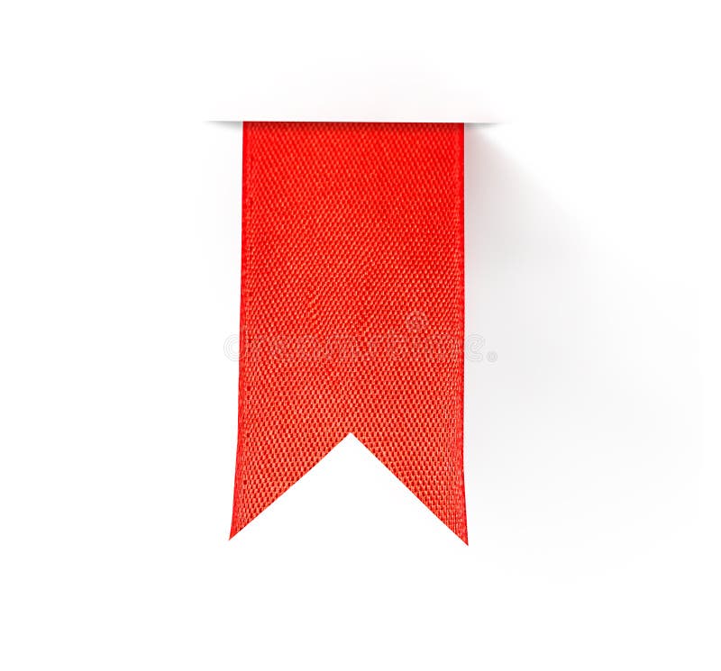 Red bookmark ribbon stock image. Image of template, note - 35461953