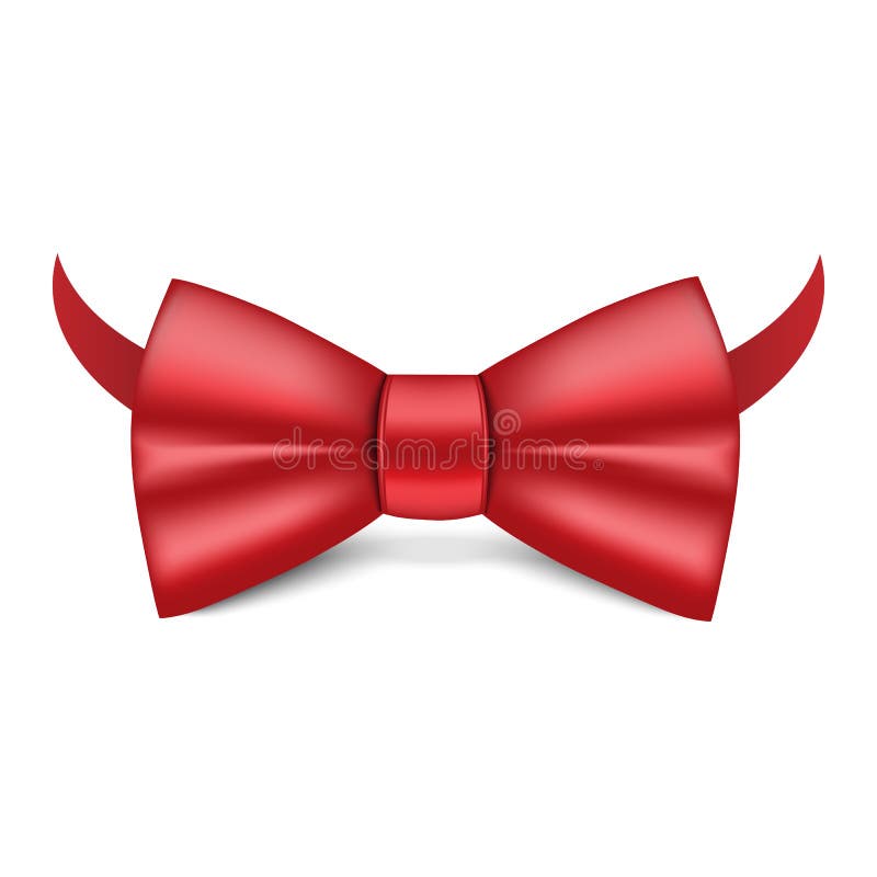 Red Bowtie Icon, Realistic Style Stock Vector - Illustration of knot ...