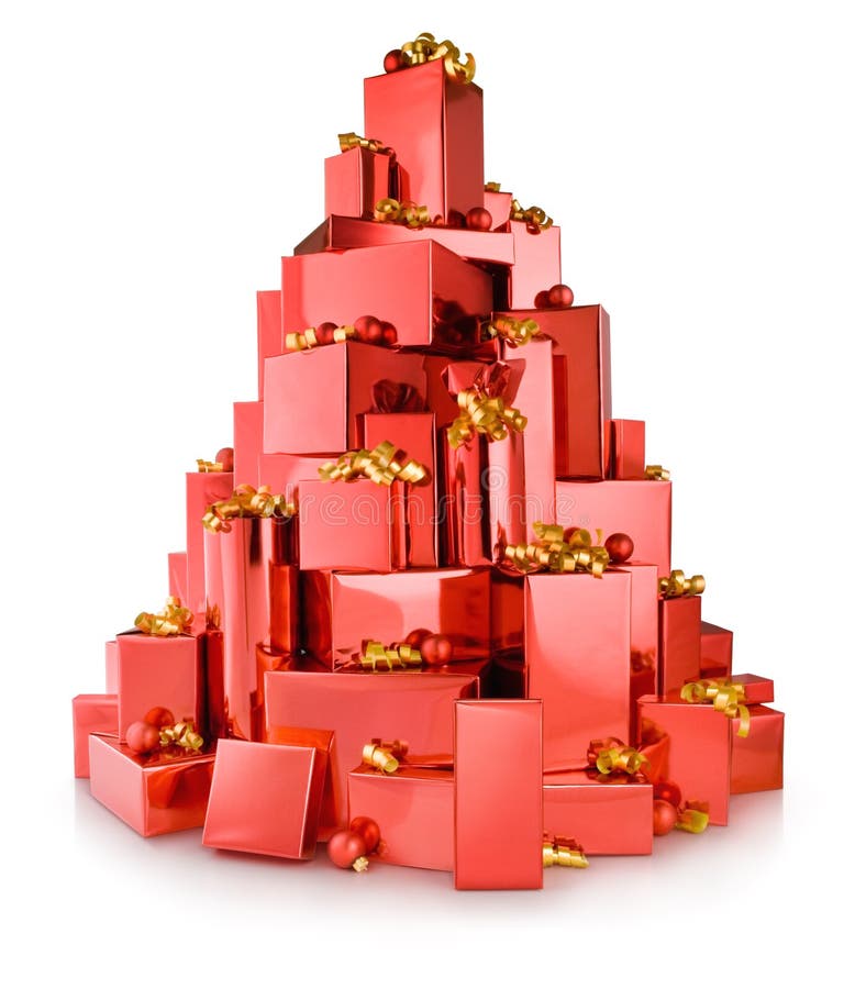 De cajas de regalo en Rostro de un árbol.