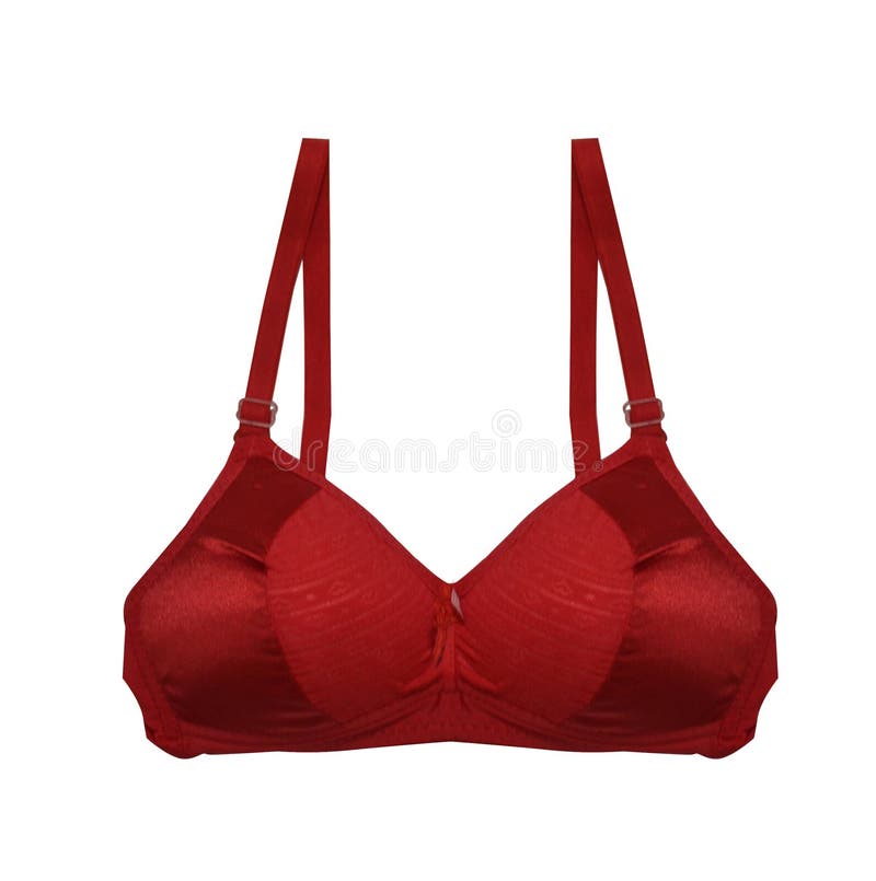 Red Bra Isolated on White Background Stock Photo - Image of romance, gift:  246329418