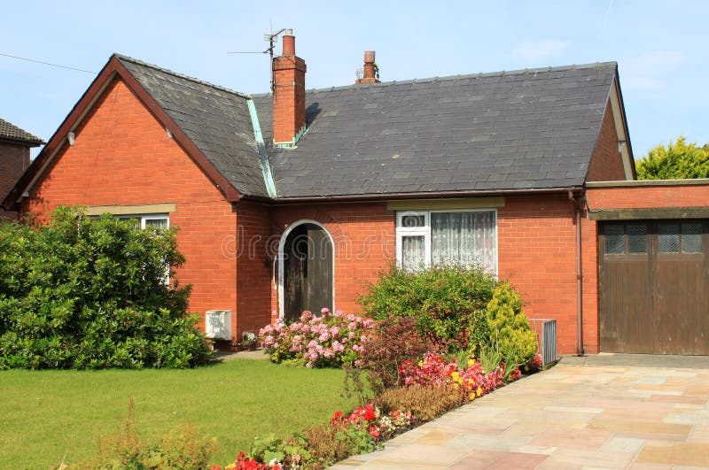 Brick Bungalow stock photo. Image of classic, detail 27413664