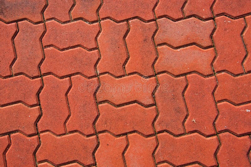 Red brick on ground