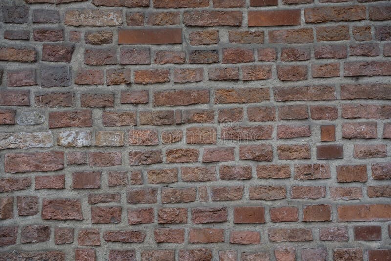 Red Brick Masonry of Various Shapes and Sizes Stock Image Image of