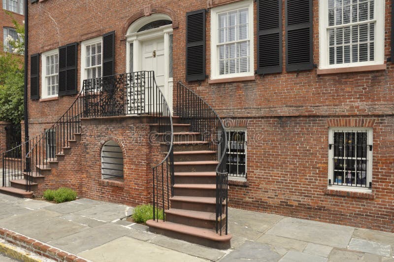Red brick old home stock photo Red brick old home stock photo