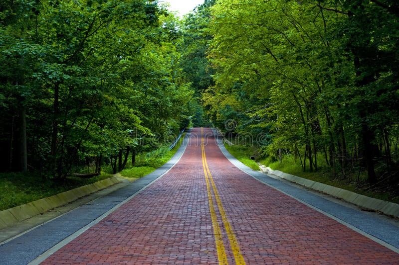 Red Brick Road stock photo