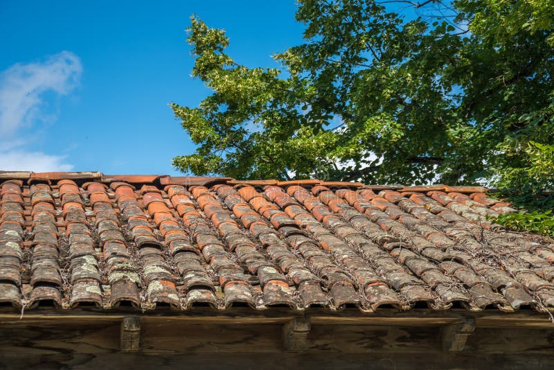 Red Brick Tile Roof Texture Useful As A Background Stock Photo Image of texture, background