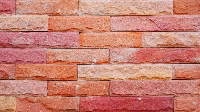 Red Brick Wall Background, Sand Stone Block Texture, Cement Concept