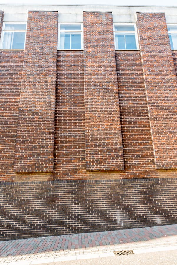 Red Brick Wall Background on a Street in England Stock Image Image of