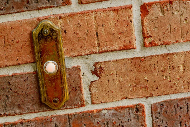 Doorbell On The Brick Wall Of Stock Image Image of black, push 44100617