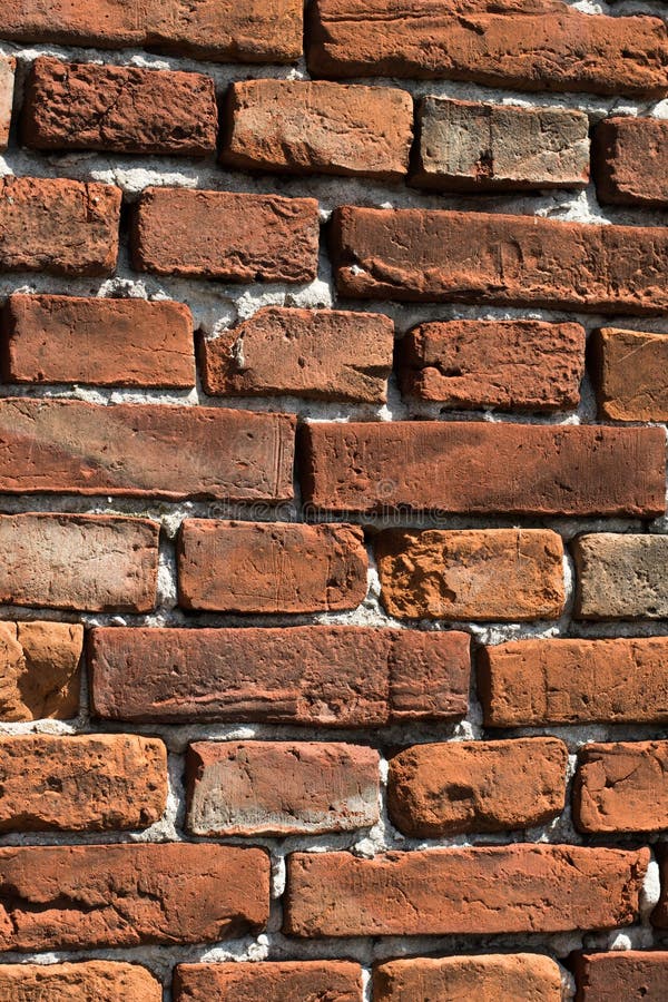 Old Brick Wall, Red Brick Wall Texture Grunge Background Stock Photo