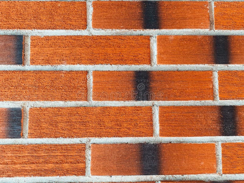 Red Brick Wall with Textured Brick. Contrast Stitches. Durable Masonry