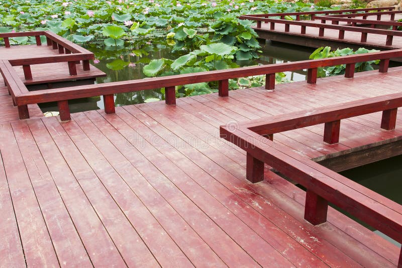Pond bridge stock photo. Image of garden, outdoor, wood 6242422