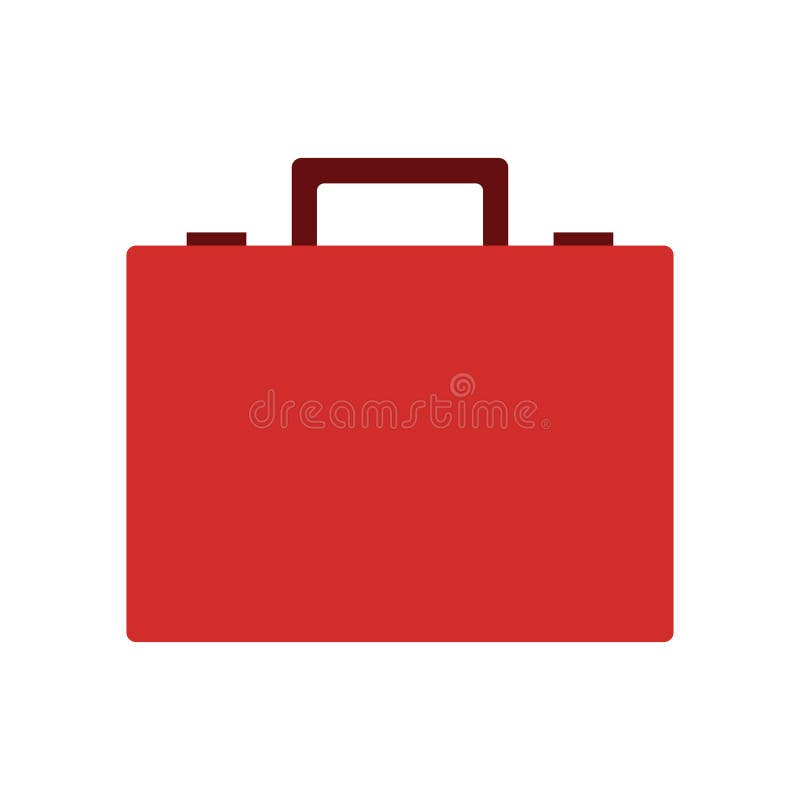 Red briefcase icon stock illustration. Illustration of attache 88080371