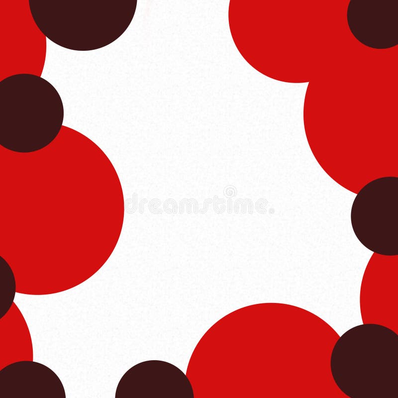 Red and Brown Circles on White Background, Chaotic Shapes ...