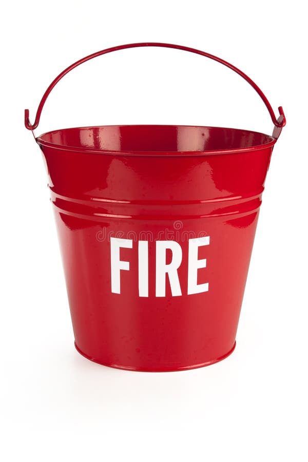 Red Bucket stock image. Image of bucket, fire, shiny 44838429