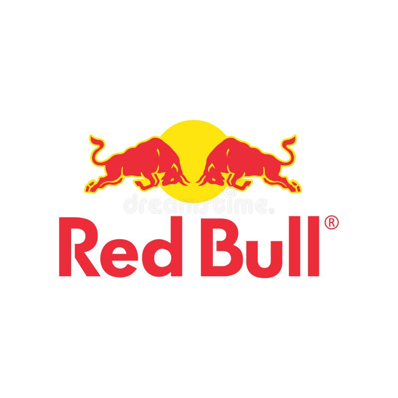 Red Bull-logo op een witte achtergrond