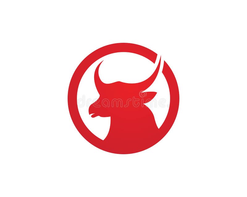 Red Bull Taurus Logo Template Vector Icon Illustration Stock Vector Illustration Of Aggressive Cattle
