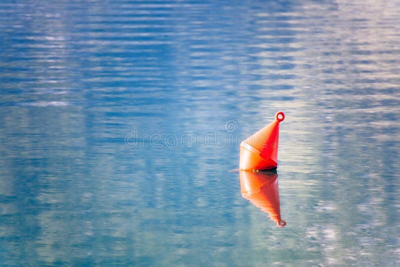 The red buoy in the sea