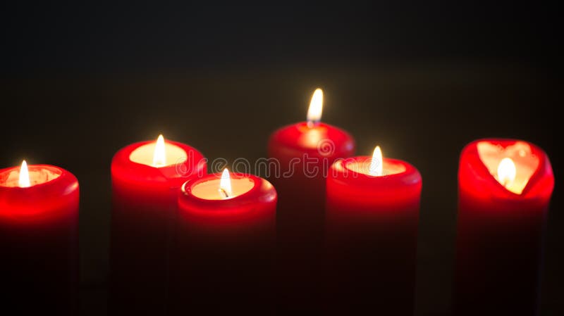 Tea-light Candles on Pebbles Stones Selective Focus Stock Photo - Image ...