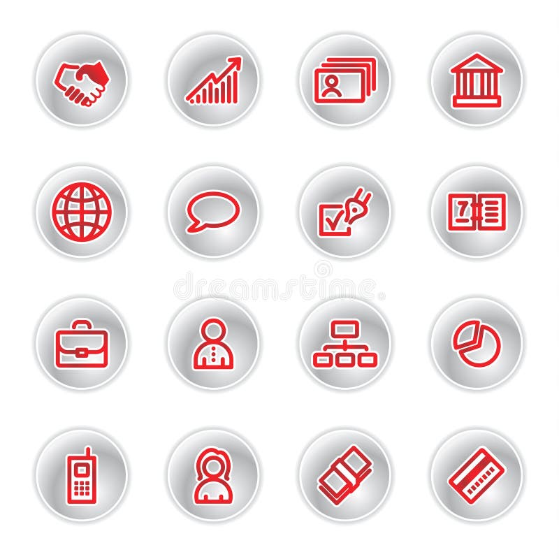 Red business icons