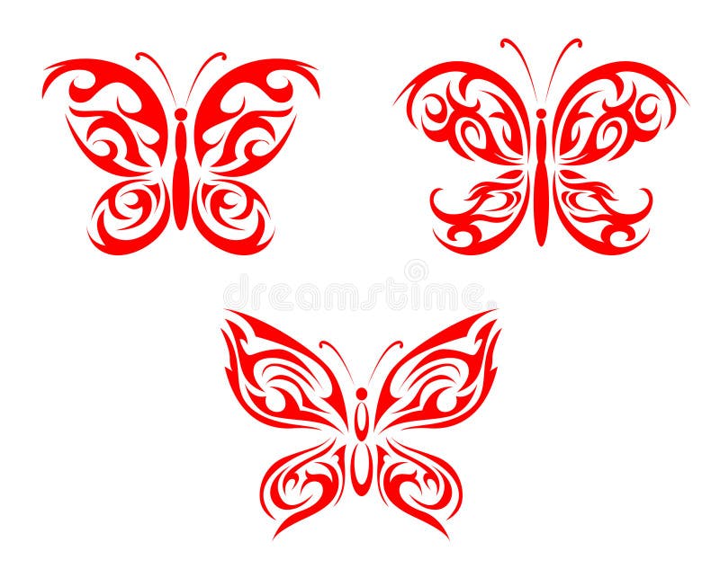 20 Red Butterfly Tattoos Silhouette Illustrations RoyaltyFree Vector  Graphics  Clip Art  iStock