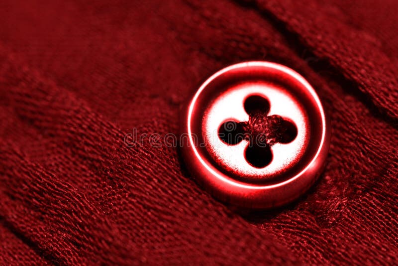 Red Button on Red Shirt