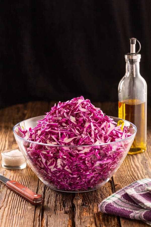 Red Cabbage Salad Healthy Food Stock Image Image of cabbage, coleslaw