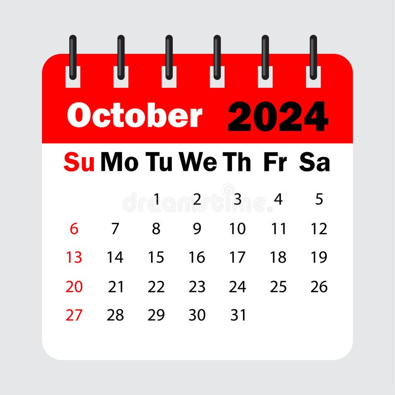 October 2024 Lunar Calendar, Moon Cycles Stock Illustration