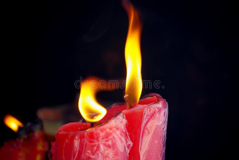 Red candle burning stock photo. Image of sweet, burning 36344174