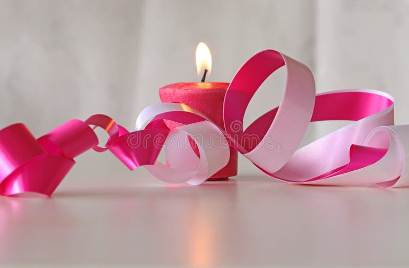 Red candle lit stock image. Image of bright, light, candle 170610225