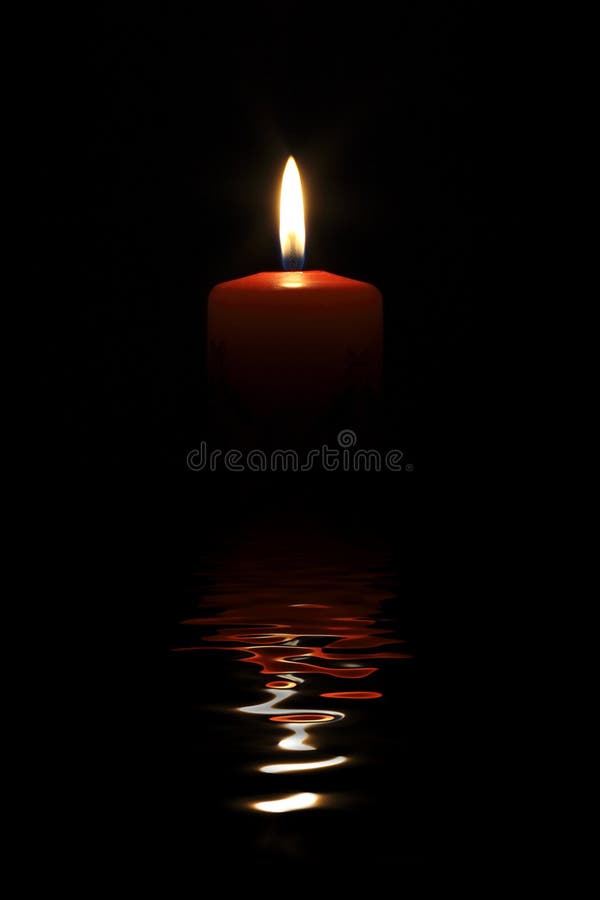 Red candle with perfekt flame royalty free stock image Red candle with perfekt flame royalty free stock image
