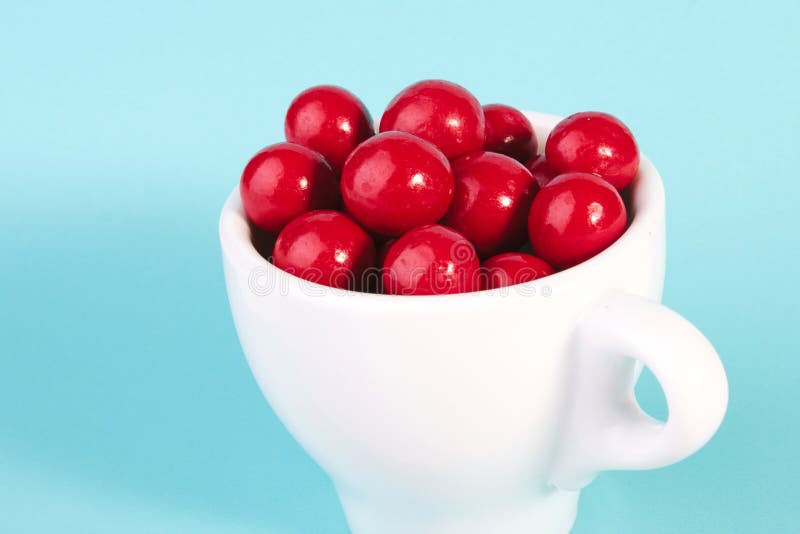 Red Candy Chocolate Ball In A Cup Stock Image Image of sweet, gourmet 47477211