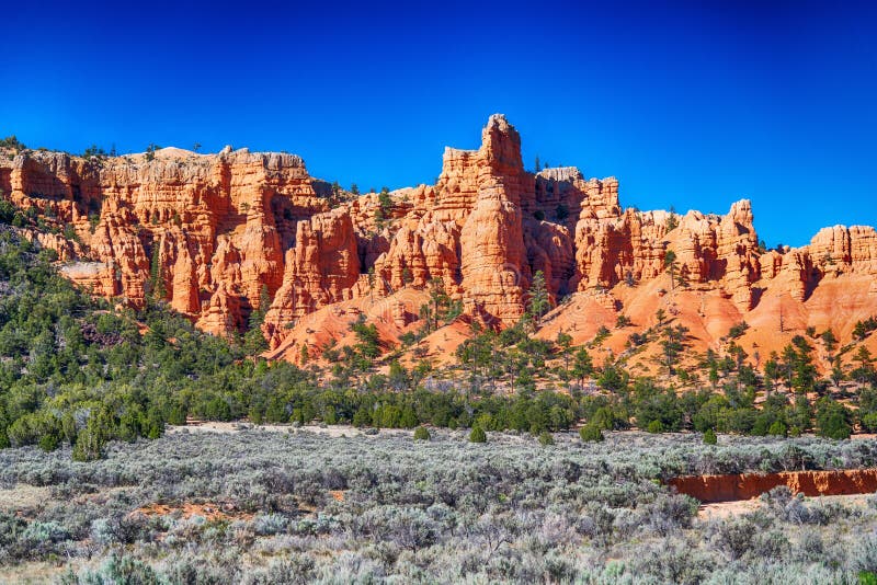 Red Canyon Rocks, Utah, USA Stock Photo - Image of landmark, erosion ...