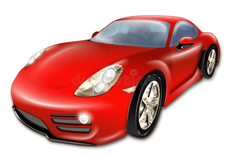 Red Sport Car stock illustration. Illustration of vehicle 57636007