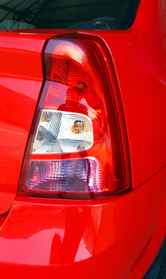 Red car light stock photo. Image of light, fast, asphalt 112801806
