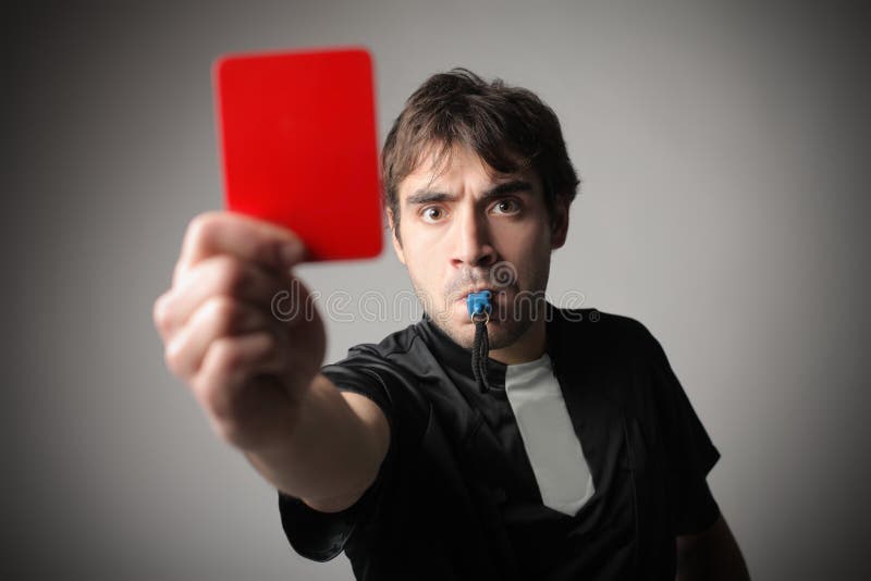 Football Referee Showing You the Red Card Stock Photo Image of