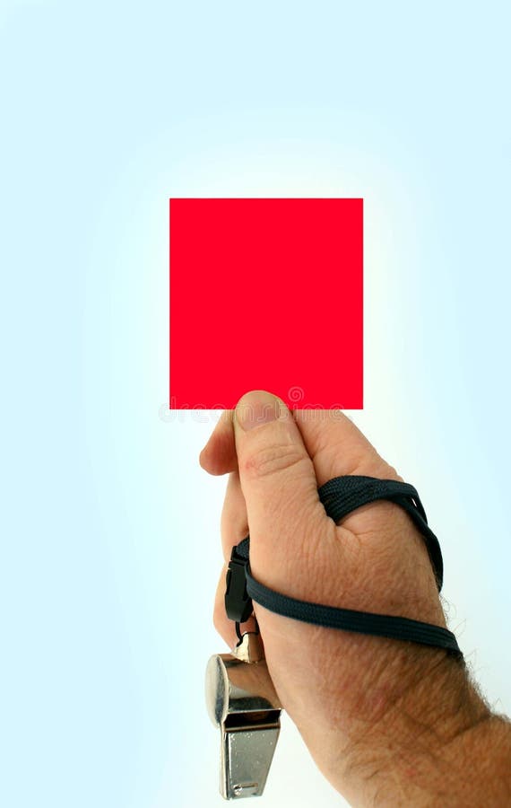 Red card stock image. Image of foul, strap, penalty, whistle 2717837