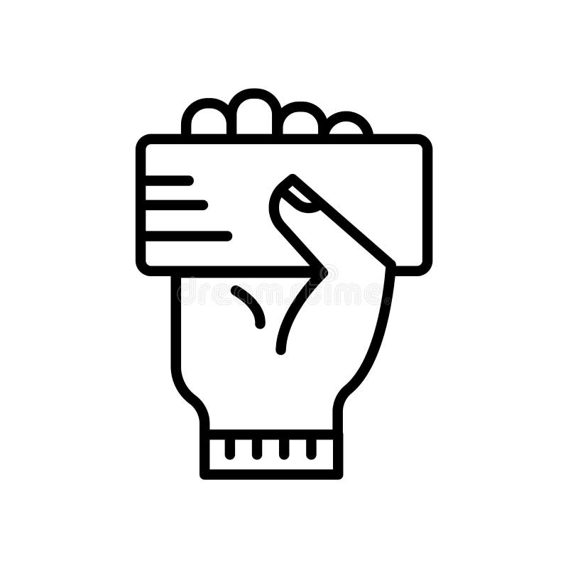 Red Card Icon Vector Isolated on White Background, Red Card Sign , Line