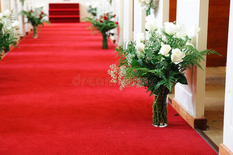 Red Carpet in Church for Wedding Ceremony Stock Photo Image of church