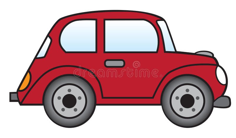 Red Cartoon Car stock vector. Illustration of door, bumper - 108737784